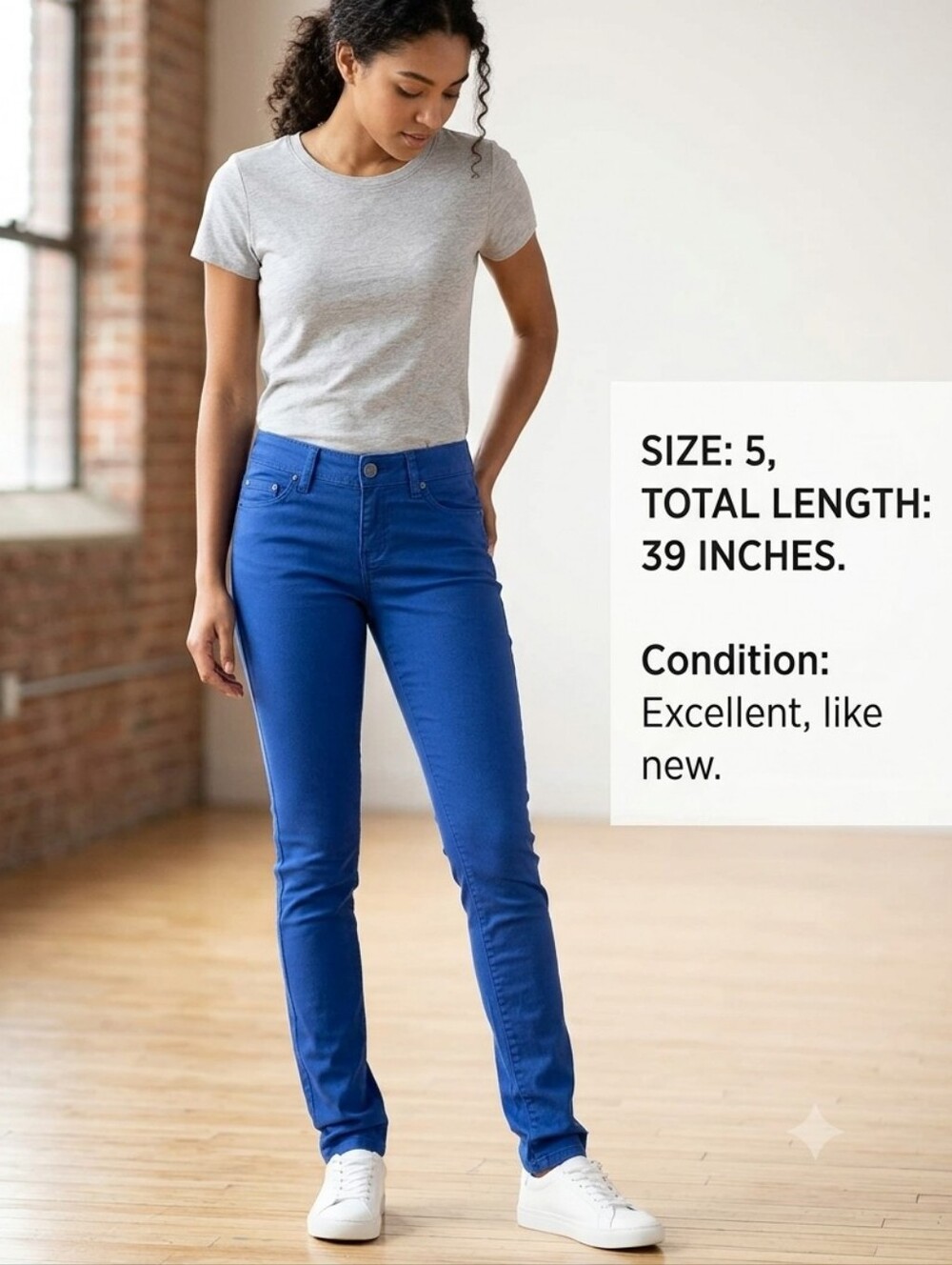Hot Kiss Skinny Lily Royal Blue Pants Juniors Size 5
